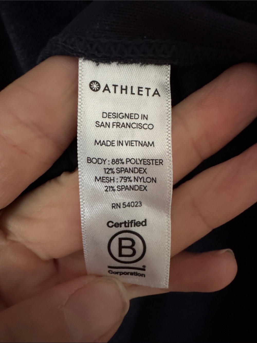 Athleta Breezy Cowl Neck Hoodie in Navy with Drawstring and Thumbholes Large - Picture 7 of 8